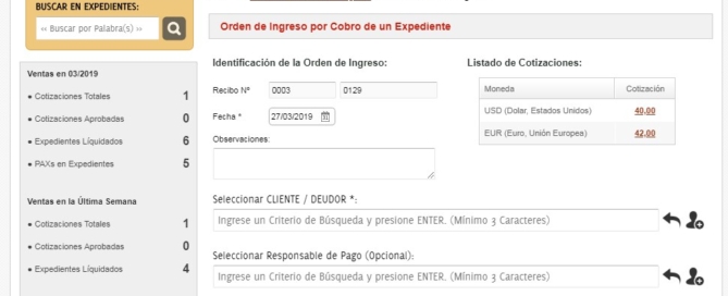 Crear recibos ordenes de ingreso en savia