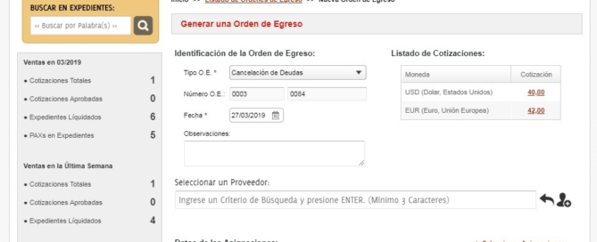 Crear pagos ordenes de egreso en savia